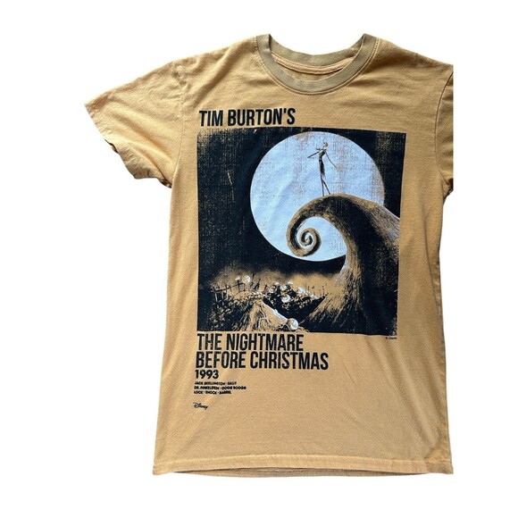 Vintage 90s Nightmare Before Christmas T Shirt Disney Tim Burton Graphic Tee - Picture 4 of 12